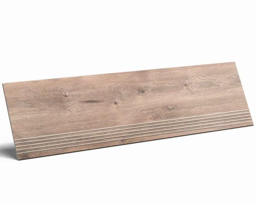 brązowa stopnica gresowa Taiga Brown 30x120 mrozoodporna