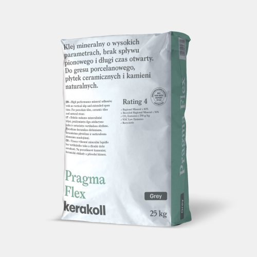 Zaprawa klejowa do płytek mrozoodporna Pragma Flex szary 25kg Kerakoll