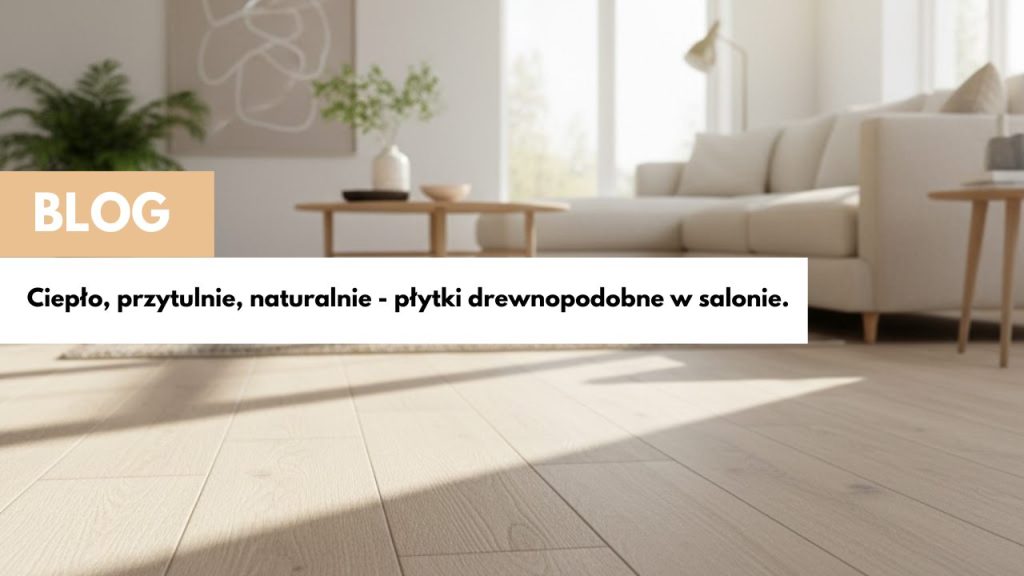 Ciepło, przytulnie, naturalnie – płytki drewnopodobne w salonie. Dlaczego to lepszy wybór niż panele?